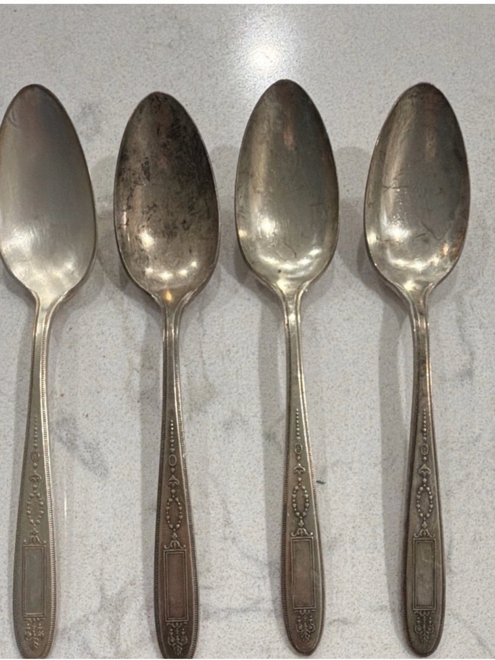 Oneida Grosvenor 1921 Community Plate Silverplate Teaspoons Set of 4